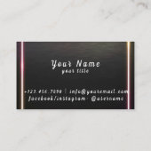 Black Neon Visitekaartje (Achterkant)