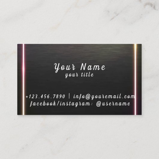 Black Neon Visitekaartje (Achterkant)