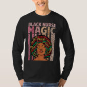 Black Neurses Magic Melanin Nursing African Pride  T-shirt (Voorkant)