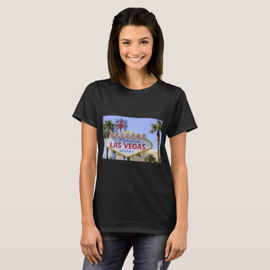 Black Nevada Las Vegas Welkom T-shirt (Voorkant volledig)