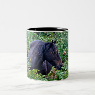 Black New Forest Pony van Hampshire, Engeland Tweekleurige Koffiemok