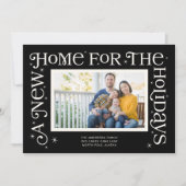 Black New Home for the Holidays Photo  Feestdagenkaart (Voorkant)