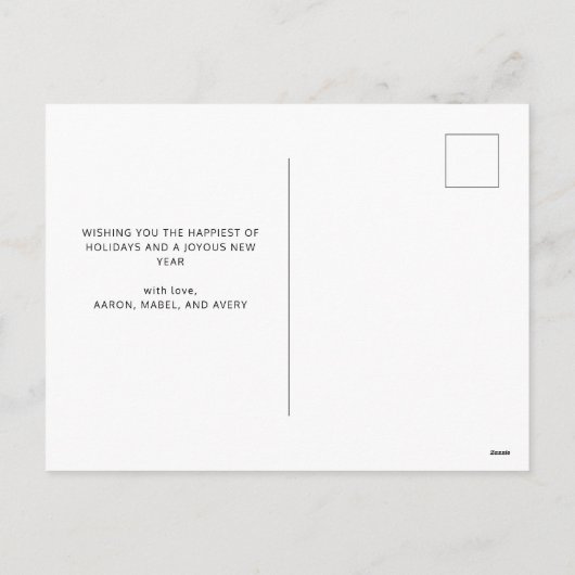 Black New Home for the Holidays Photo Feestdagenkaart (Achterkant)