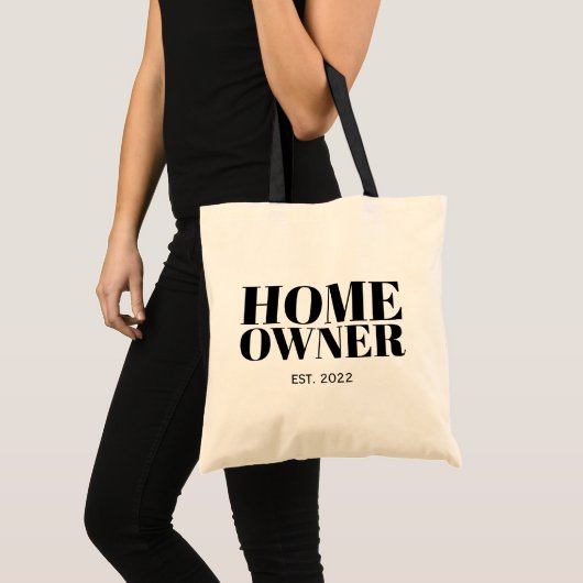 Black New Homeowner jaar ingesteld Tote Bag (Voorkant (product))