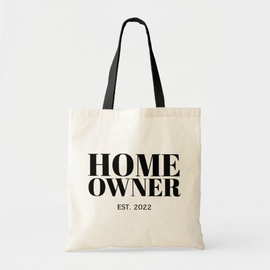 Black New Homeowner jaar ingesteld Tote Bag (Voorkant)
