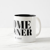 Black New Homeowner jaar ingesteld Tweekleurige Koffiemok (Voorkant rechts)