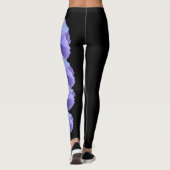 Black New Jersey Violet State Flower Leggings (Achterkant)