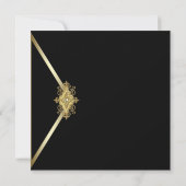 Black New Years Eve Party Kaart (Achterkant)