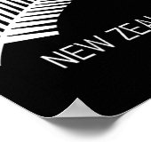 Black New Zealand Fern Shirt Mens Black Proud Kiwi Poster (Hoek)