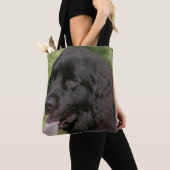 Black Newfoundland Dog Animal Tote Bag (Dichtbij)