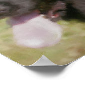 Black Newfoundland Dog Art Pastel Poster (Hoek)