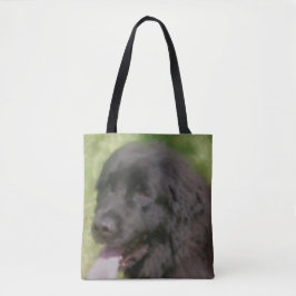 Black Newfoundland Dog Art Tote Bag