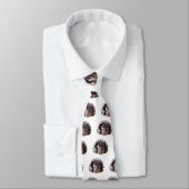 Black Newfoundland Dog Mannen Necktie Stropdas (Gebonden)