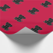 Black Newfoundland Dog Wrapping Paper Cadeaupapier (Hoek)