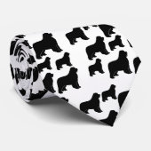 Black Newfoundland dogs Stropdas (Opgerold)