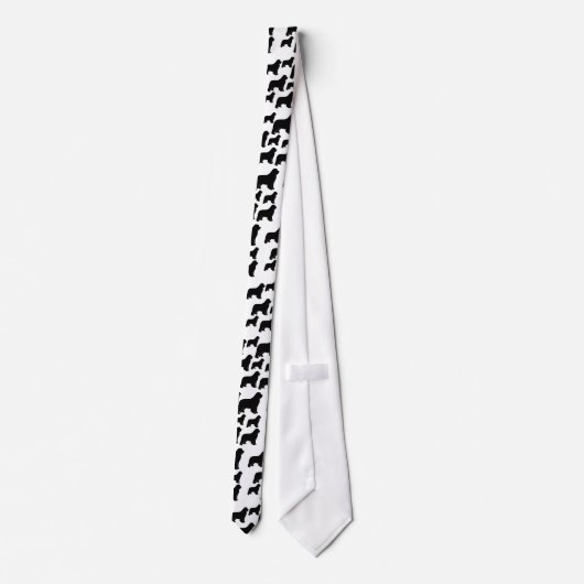 Black Newfoundland dogs Stropdas (Achterkant)