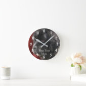 Black Newfoundland Hondengezicht gepersonaliseerd Ronde Klok (Huis)