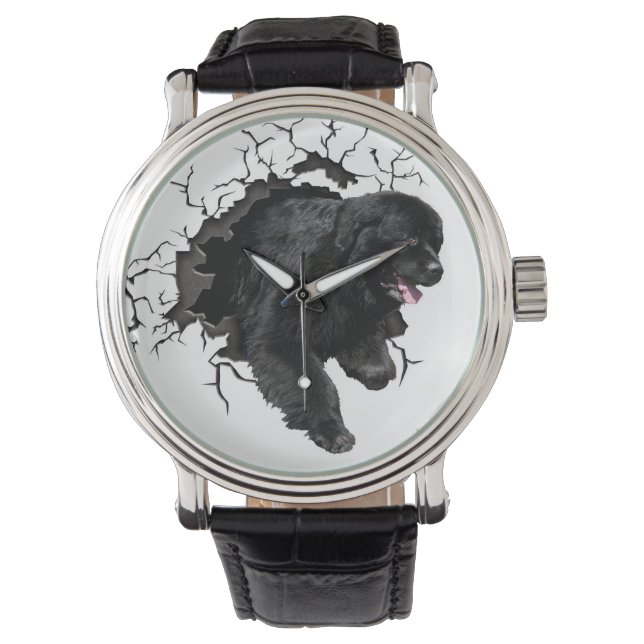 Black Newfoundland horloge (Voorkant)