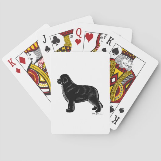 BLACK NEWFOUNDLAND SPEELKAARTEN (Achterkant)