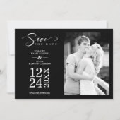 Black Nice Modern Romantic Wedding Photo (Voorkant)