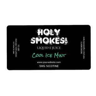 Black Nicotine E Juice Labels