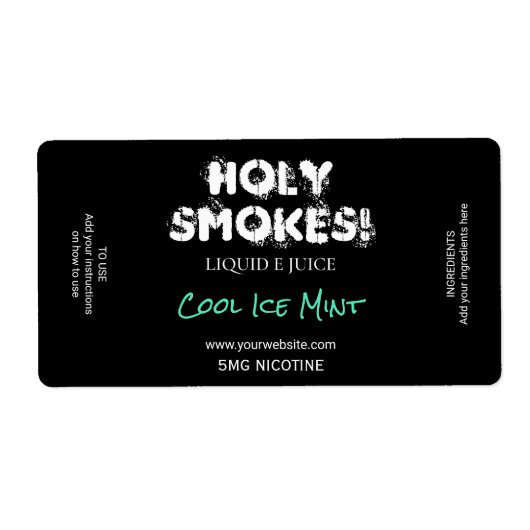 Black Nicotine E Juice Labels (Voorkant)