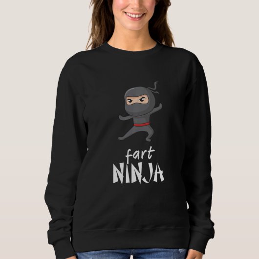 Black Ninja in een mask fart Ninjas Trui (Voorkant)