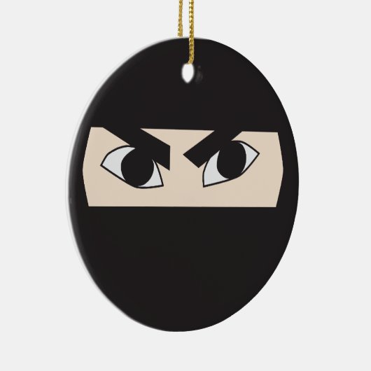 Black Ninja Keramisch Ornament (Rechts)