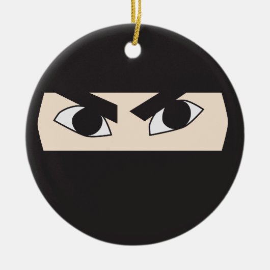 Black Ninja Keramisch Ornament (Voorkant)
