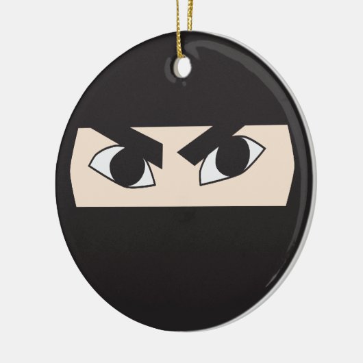 Black Ninja Keramisch Ornament (Links)