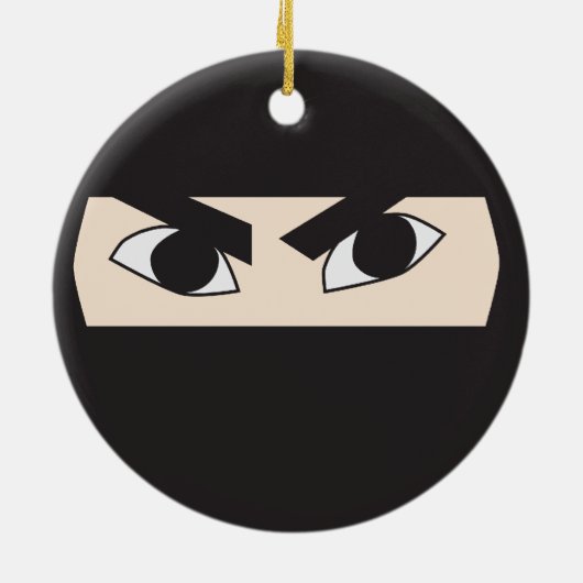 Black Ninja Keramisch Ornament (Achterkant)