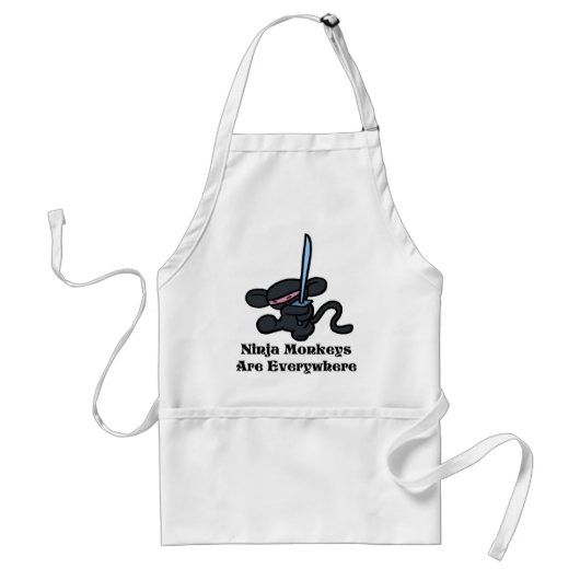 Black Ninja Kick Standaard Schort (Voorkant)