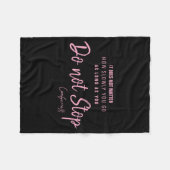 Black Nk Motivational Quote Confucius Dont Stop  Fleece Deken (Voorkant (Horizontaal))