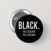 Black No Cream Ronde Button 5,7 Cm (Voorkant /achterkant)
