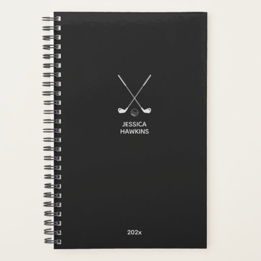 Black Noir Golf Club Personal Weekly Planner (Voorkant)