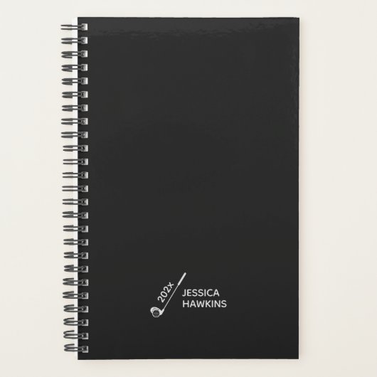 Black Noir Golf Club Personal Weekly Planner (Voorkant)