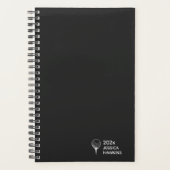 Black Noir Golf T-shirt Personal Weekly Planner (Voorkant)