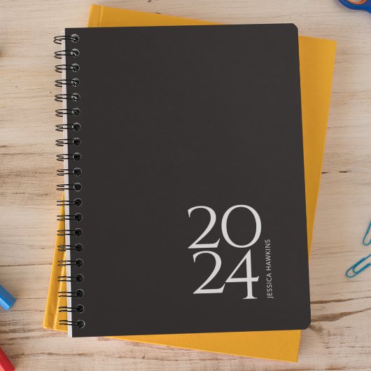 Black Noir Personal Weekly Planner