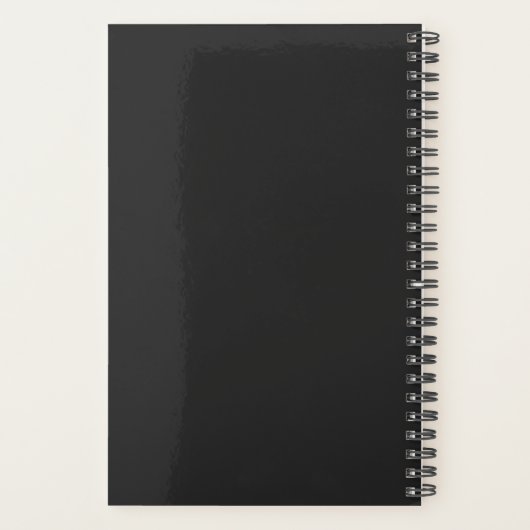 Black Noir Personal Weekly Planner (Achterkant)