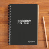 Black Noir Pickleball Logo Gradient Persoonlijk Notitieboek
