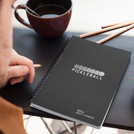 Black Noir Pickleball Personal Weekly Planner