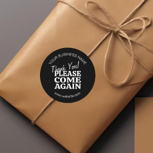 Black Noir Vintage geïnspireerd dank u Ronde Sticker