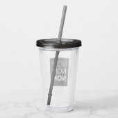 Black Nom Nom Nom Acryl Drinkbeker (Achterkant)