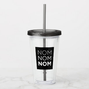Black Nom Nom Nom Acryl Drinkbeker
