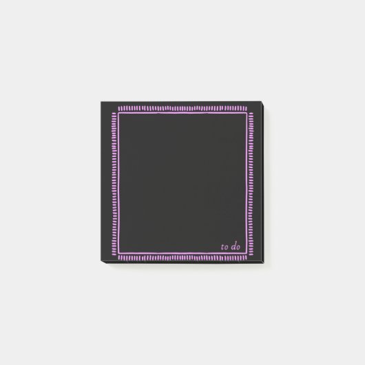 Black Notes with Fluorescent Pink Border (Voorkant)