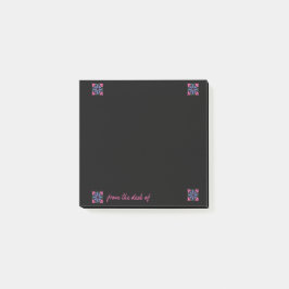 Black Notes with Pink & Purple Tiles