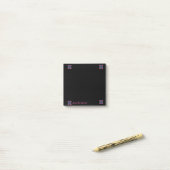 Black Notes with Pink & Purple Tiles (Op bureau)
