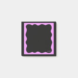Black Notes with Squiggly Pink Frame 