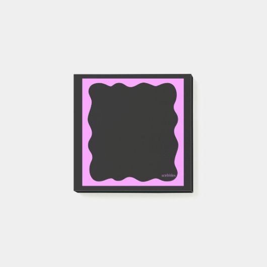 Black Notes with Squiggly Pink Frame  (Voorkant)