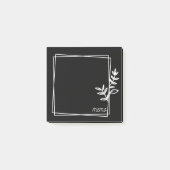 Black Notes with White Double Frame with Flowers (Voorkant)